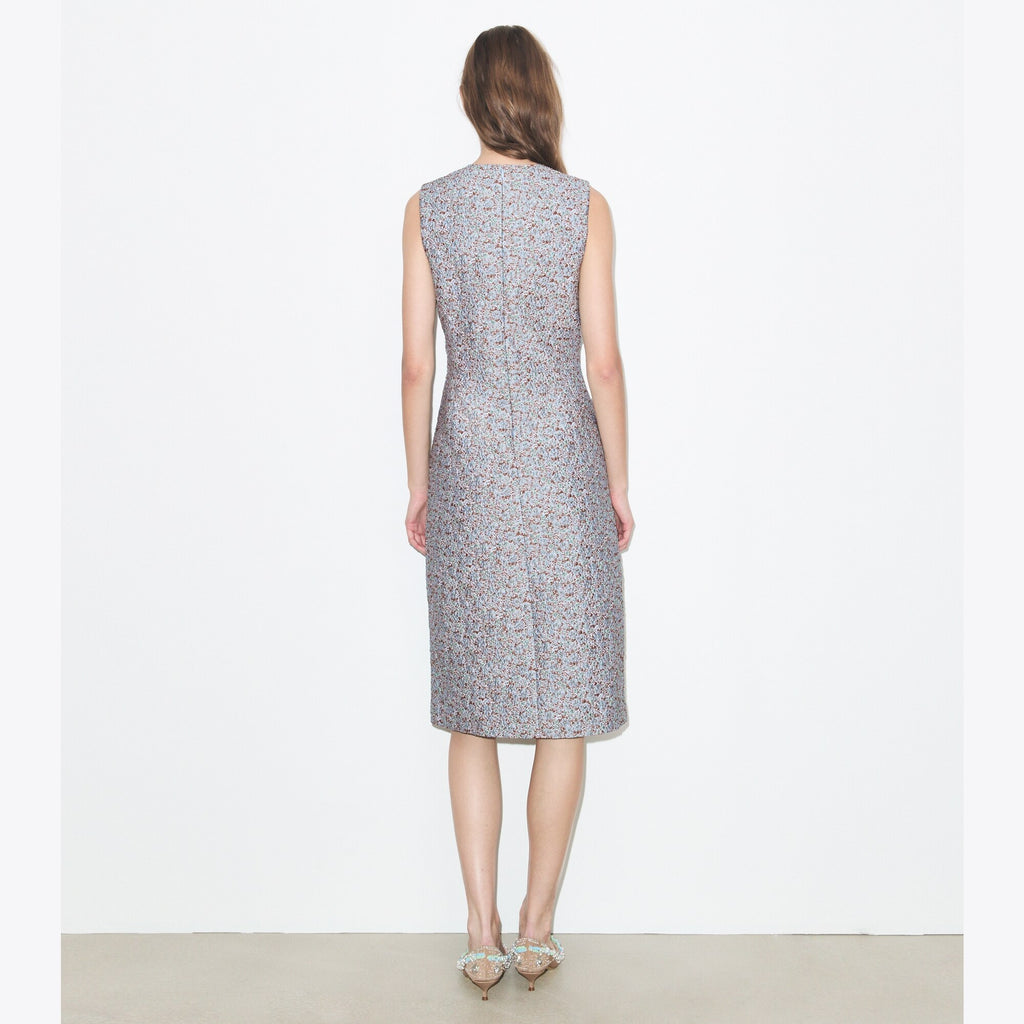 Tory Burch Jacquard Dress - Blue Floral - 3