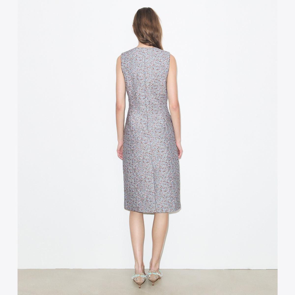 Tory Burch Jacquard Dress - Blue Floral - 3