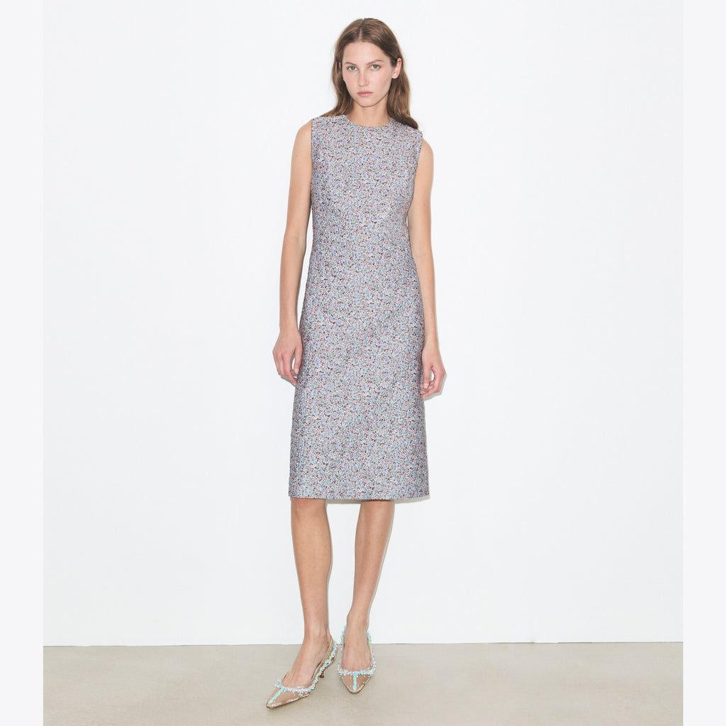 Tory Burch Jacquard Dress - Blue Floral - 2