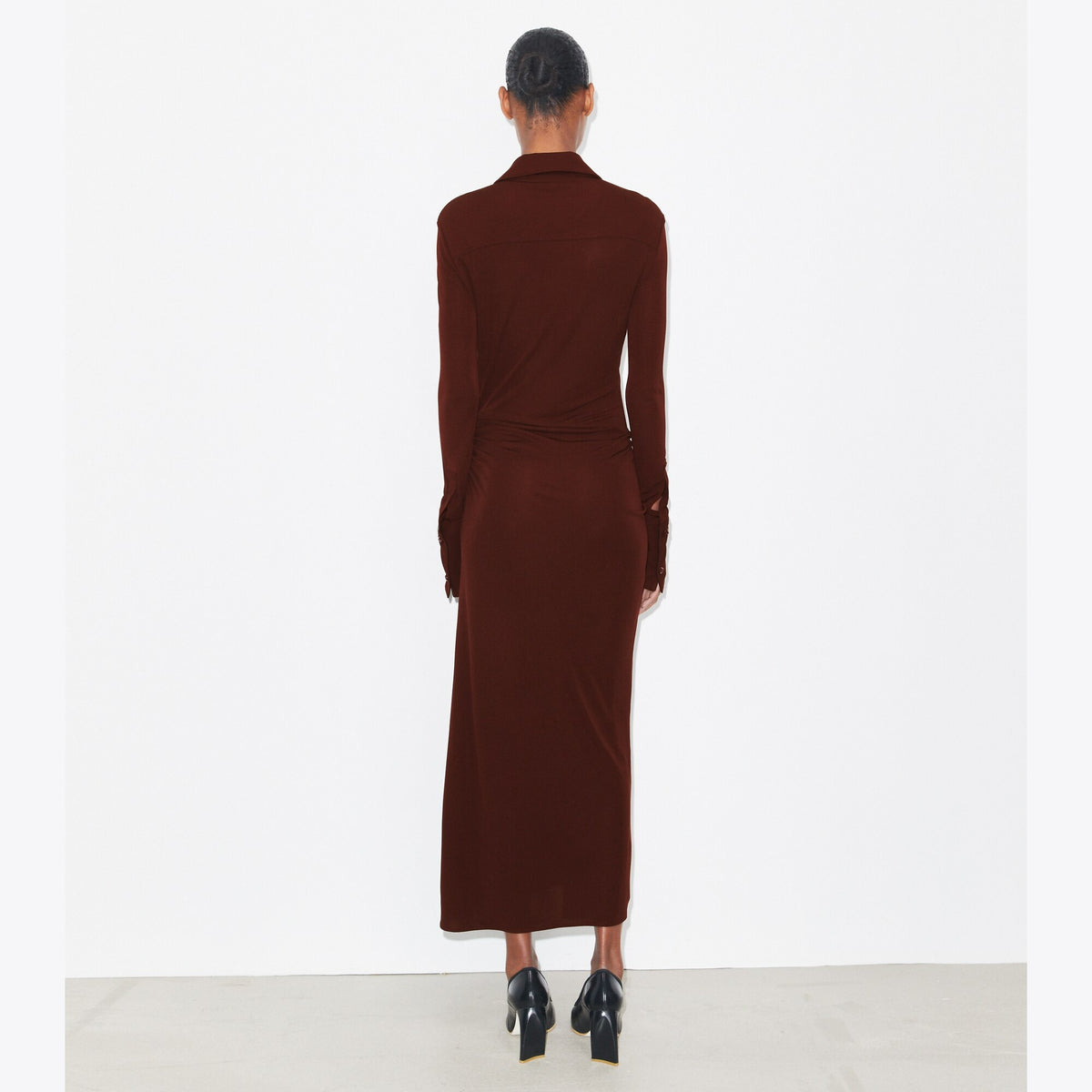 Tory Burch Jersey Shirtdress - Dark Sangria - 3