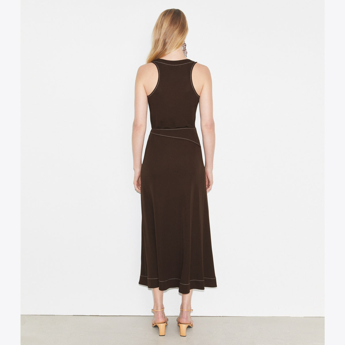 Tory Burch Jersey Tank Top - Deep Chocolate - 5