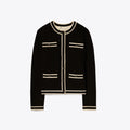 Tory Burch Kendra Cardigan - Black / French Cream
