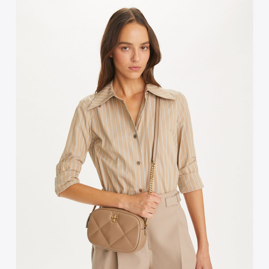 Tory Burch Kira Diamond Quilt Camera Bag - Taupe Oak - 2