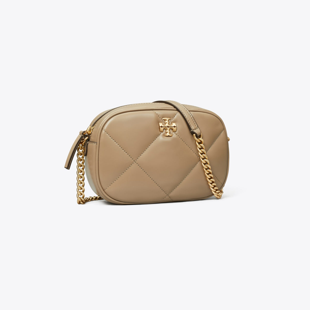 Tory Burch Kira Diamond Quilt Camera Bag - Taupe Oak