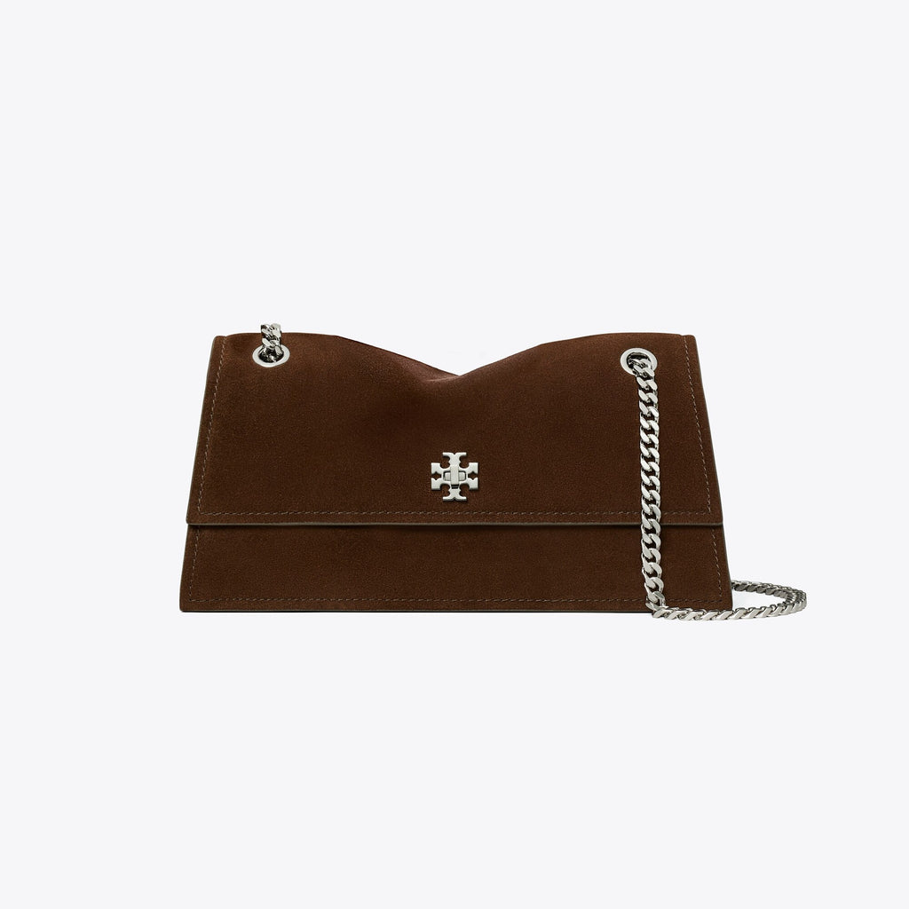 Tory Burch Kira Turnlock Suede Shoulder Bag - Dark Cocoa - 3