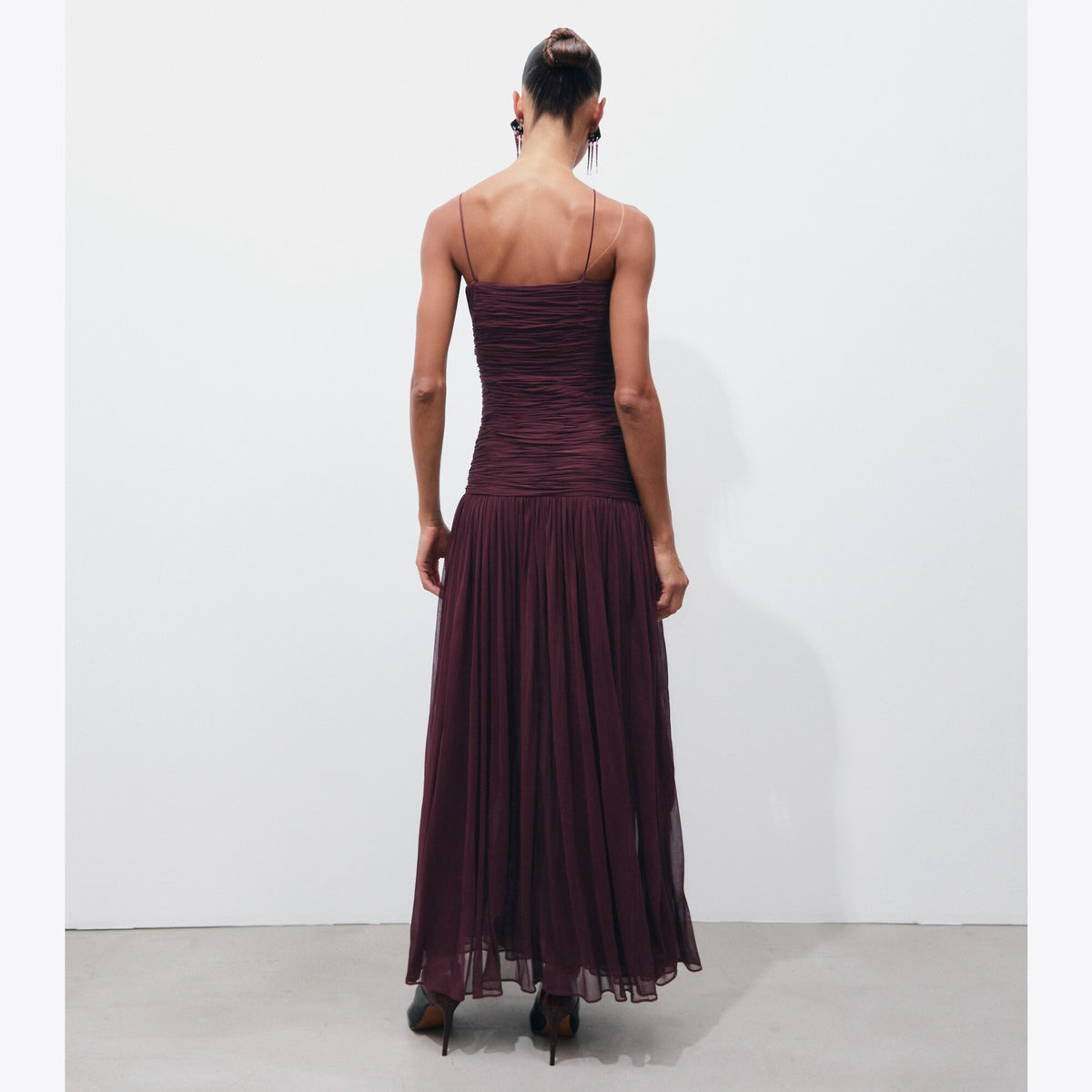 Tory Burch Knotted Viscose Dress - Mahogany - 3