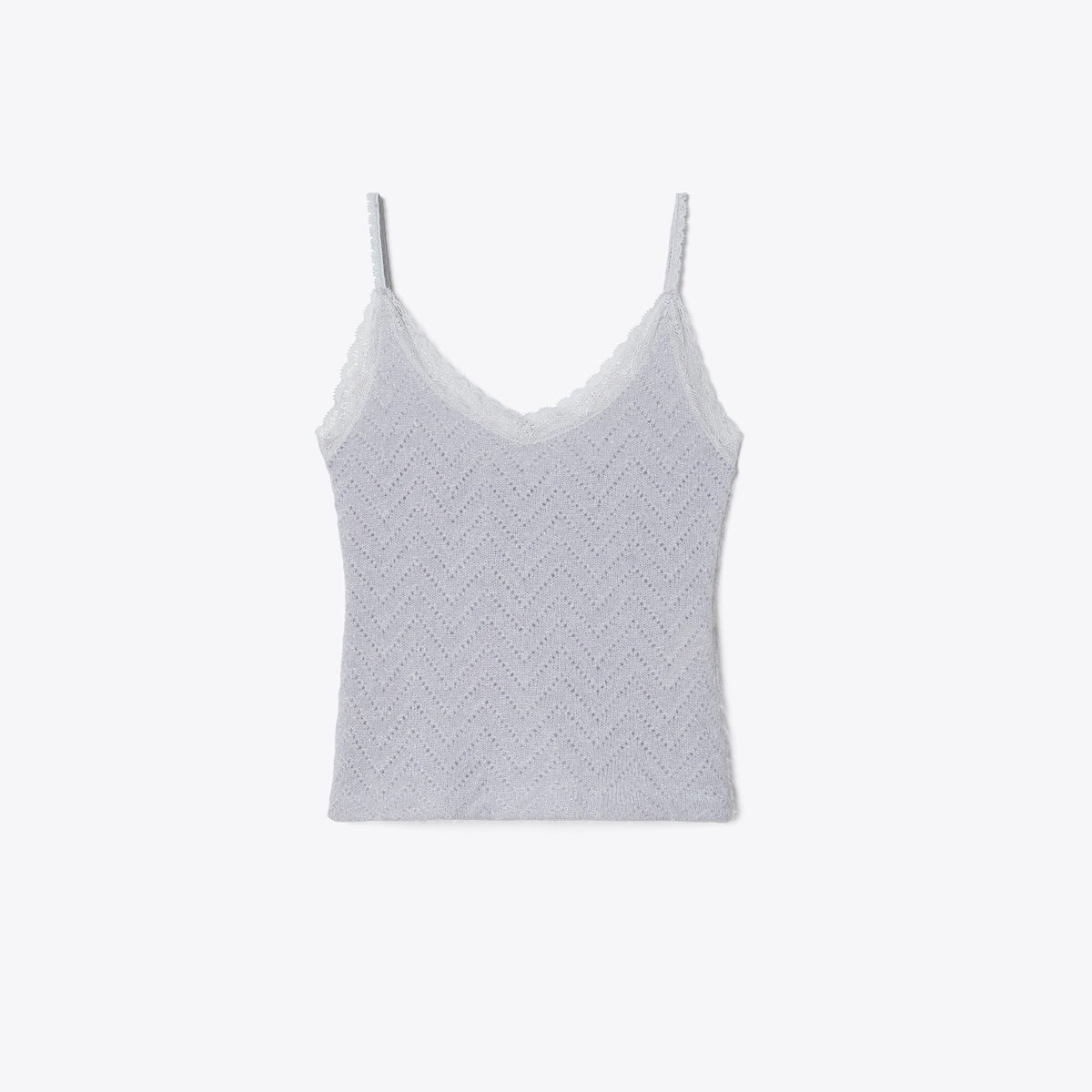 Tory Burch Lace Camisole - Platinum / Metallic Blue