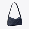 Tory Burch Large Fleming Denim Soft Crossbody Bag - Blue