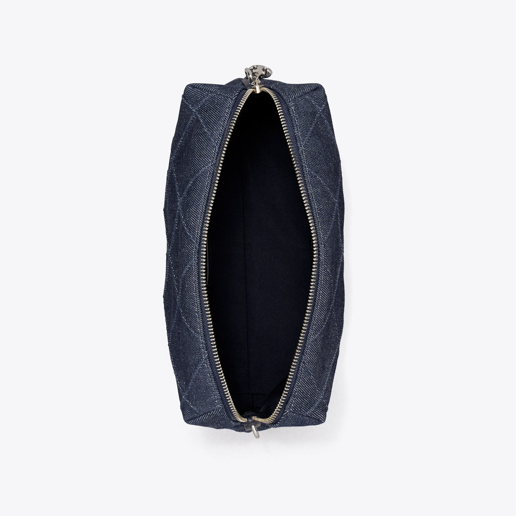 Tory Burch Large Fleming Denim Soft Crossbody Bag - Blue - 6