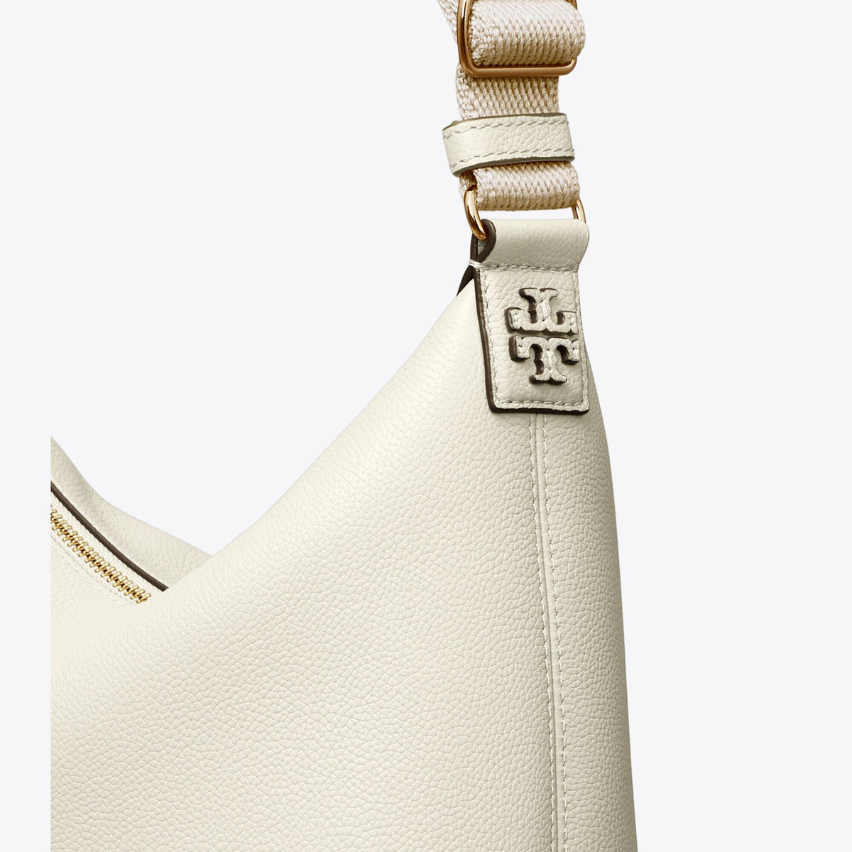Tory Burch Leather Slouchy Crossbody - New Ivory - 3