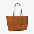 Tory Burch Leather Top Zip Tote - Maple Syrup