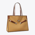 Tory Burch Lee Radziwill Canvas Tote - Khaki