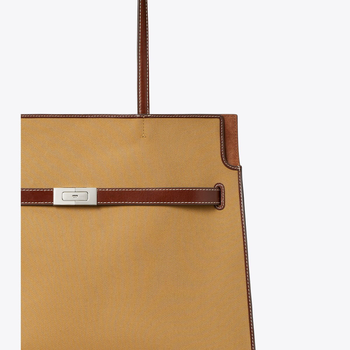 Tory Burch Lee Radziwill Canvas Tote - Khaki - 5