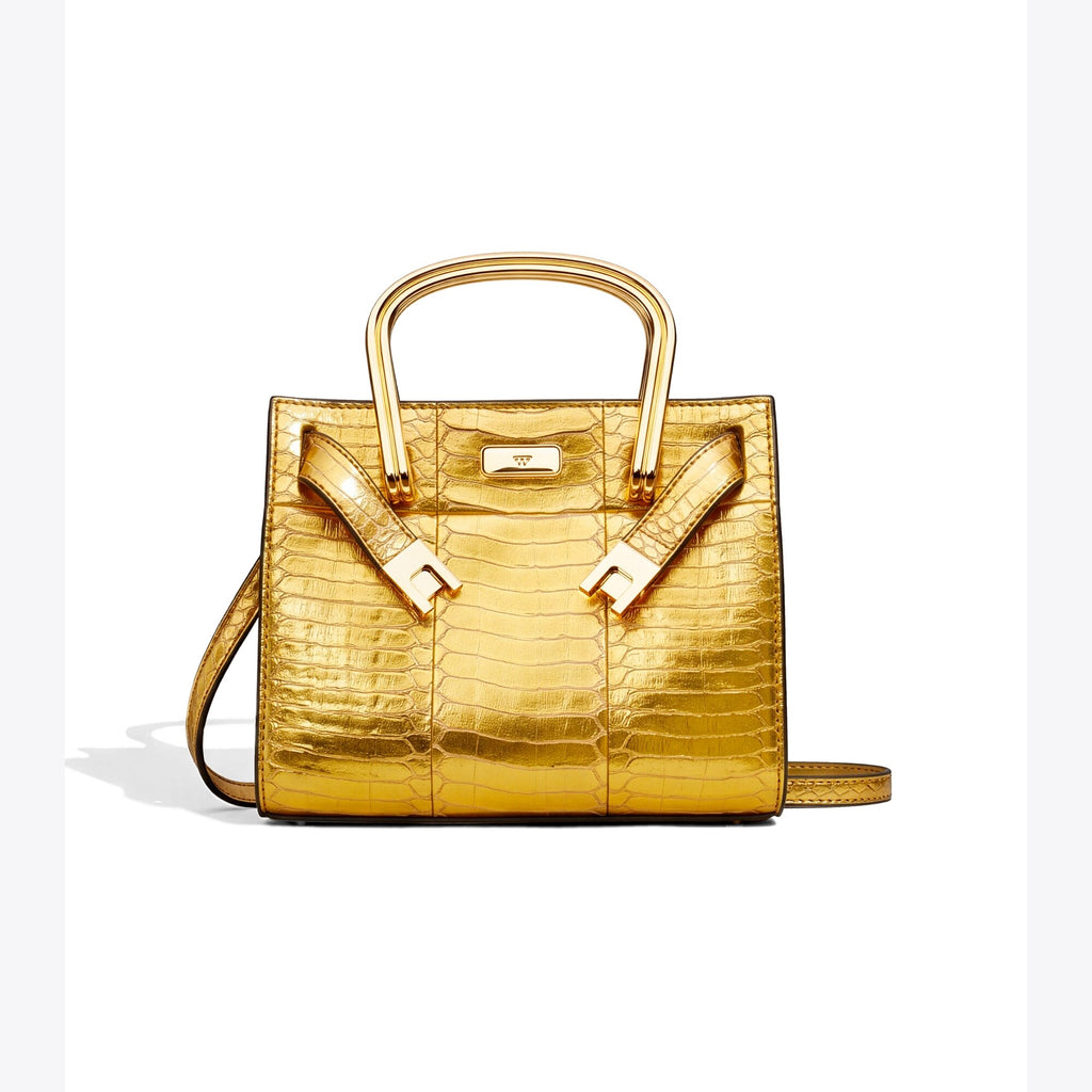 Tory Burch Lee Radziwill Snake Bag - Gold - 5