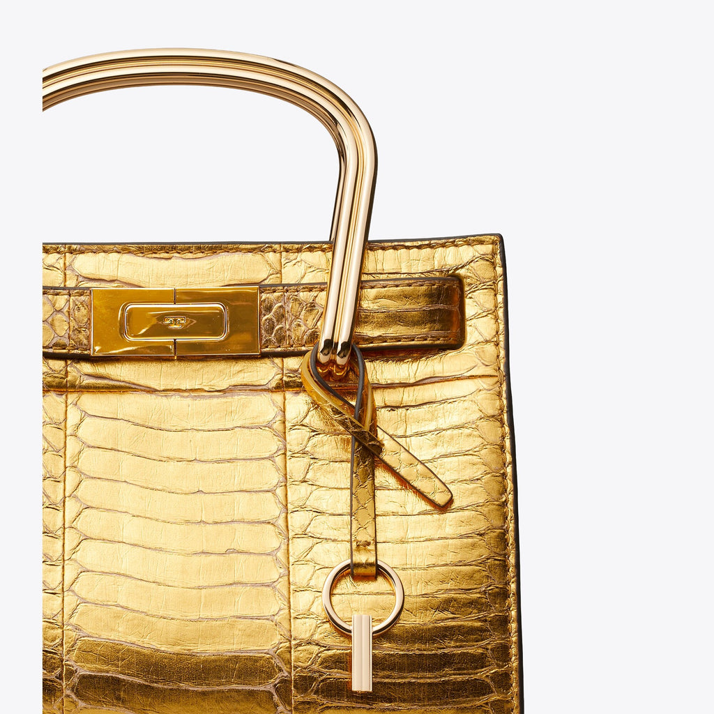 Tory Burch Lee Radziwill Snake Bag - Gold - 3