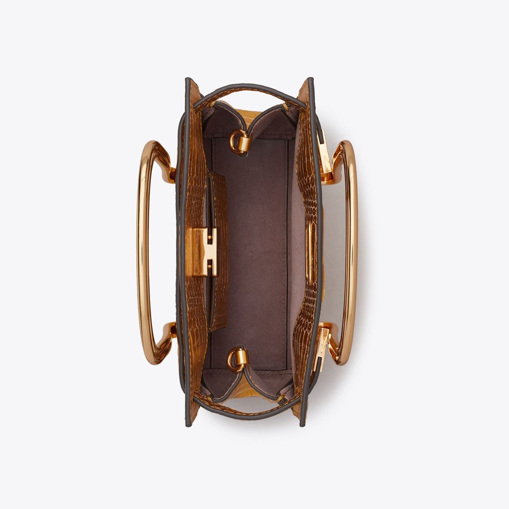 Tory Burch Lee Radziwill Snake Bag - Gold - 4