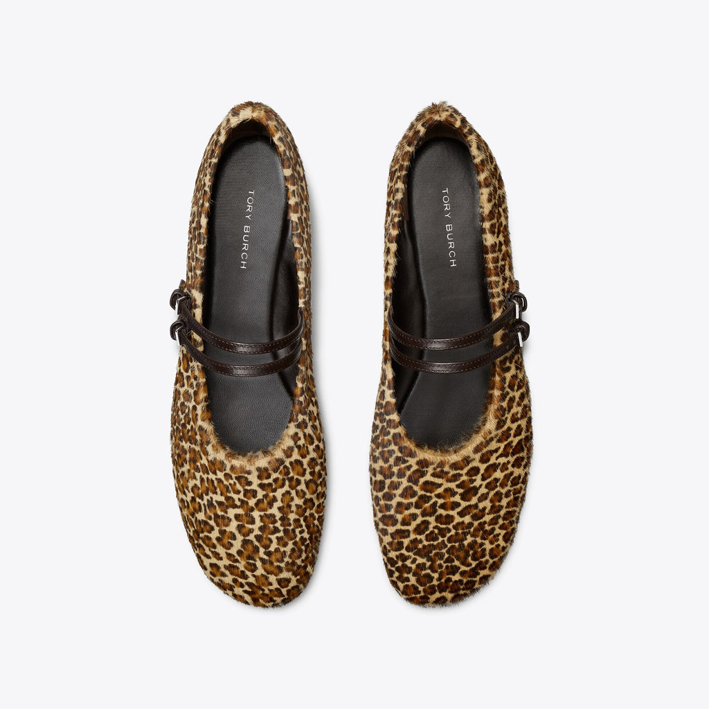 Tory Burch Mary Jane Two-Band Ballet - Leopard Multi - 5