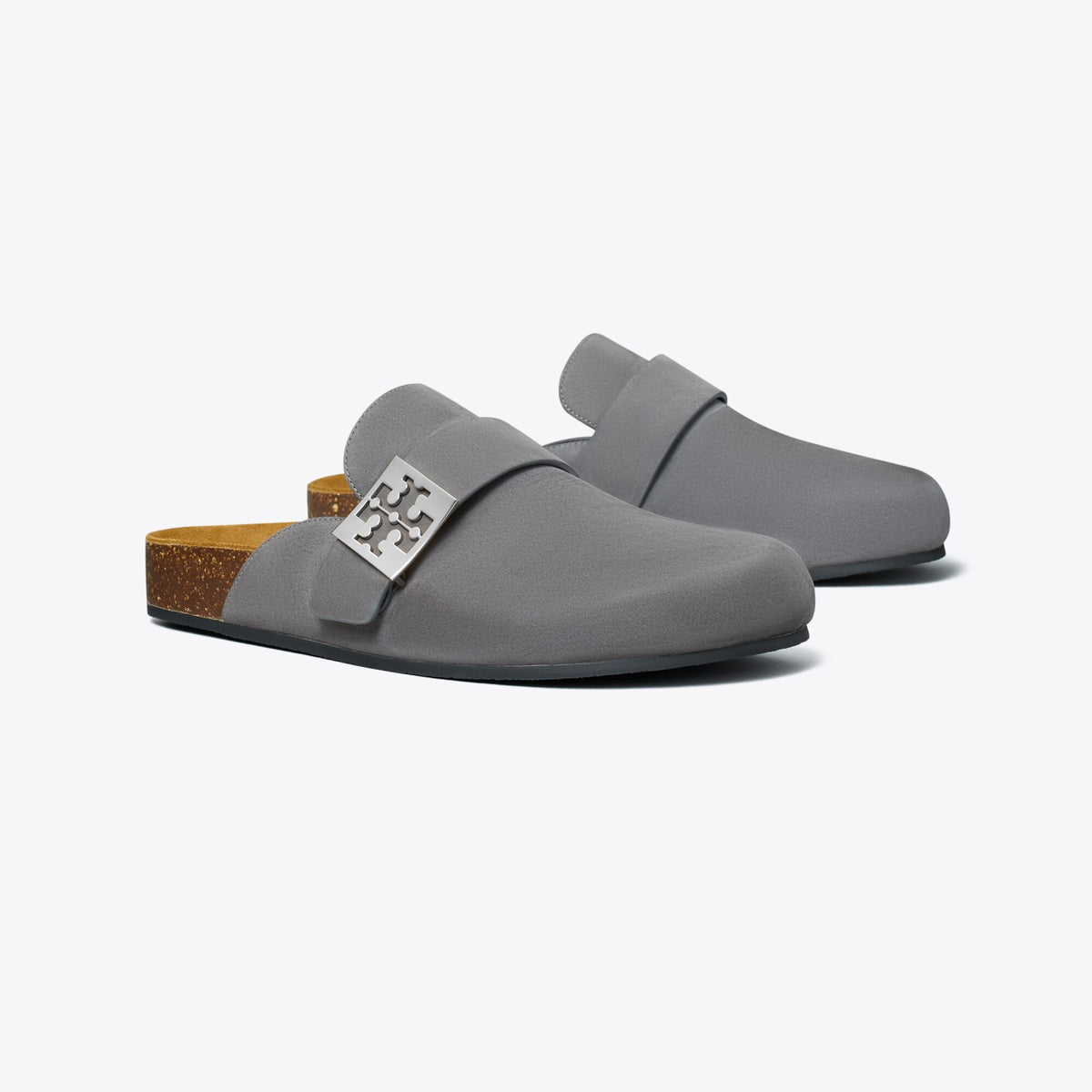 Tory Burch Mellow Mule - Charcoal Gray / Silver