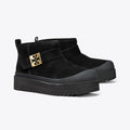 Tory Burch Mellow Shearling Platform Boot - Perfect Black / Gold