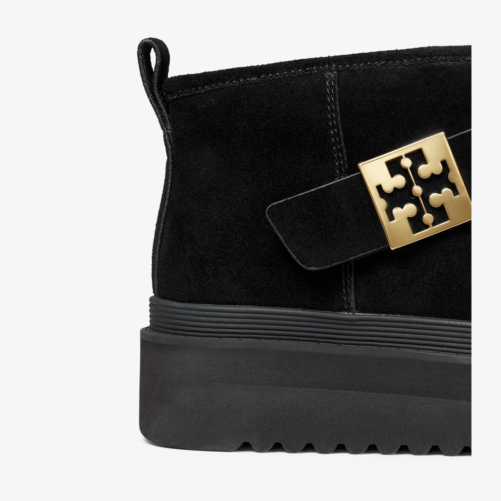 Tory Burch Mellow Shearling Platform Boot - Perfect Black / Gold - 4