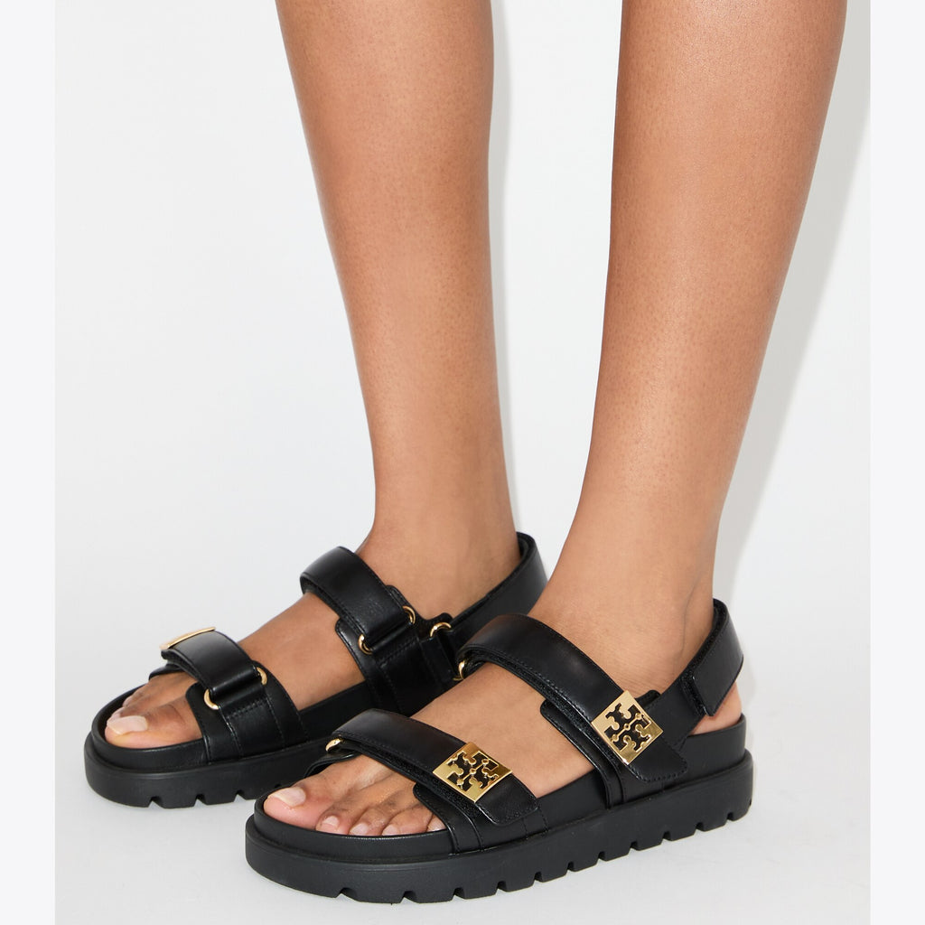 Tory Burch Mellow Sport Sandal - Perfect Black / Gold - 2