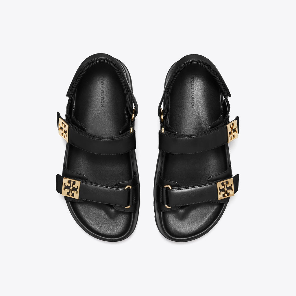 Tory Burch Mellow Sport Sandal - Perfect Black / Gold - 5