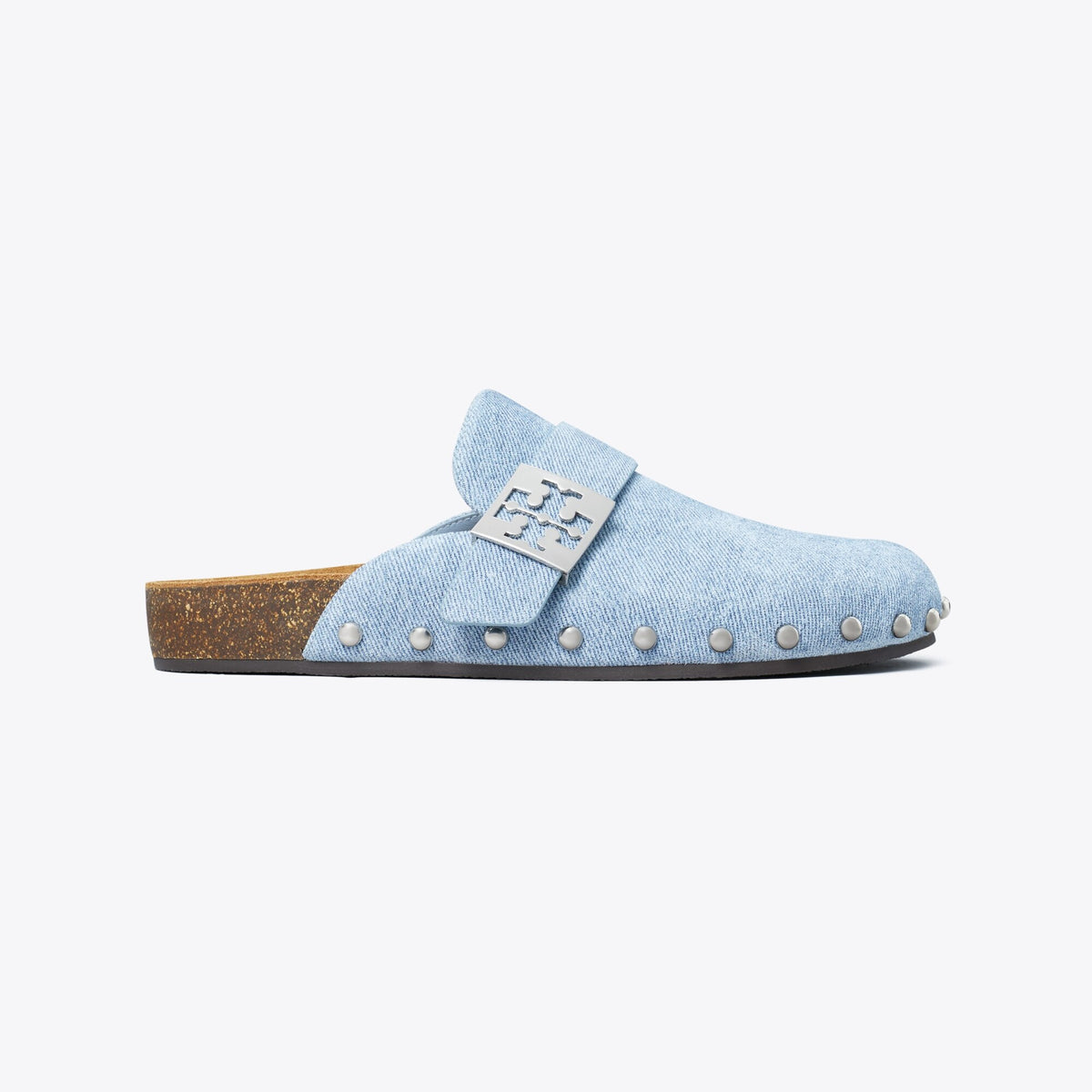 Tory Burch Mellow Studded Mule - Blue Cloud / Silver - 3