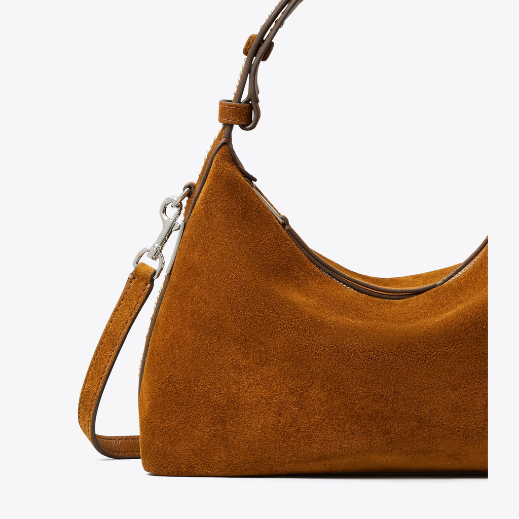 Tory Burch Mellow Studded Suede Shoulder Bag - Caramel - 5