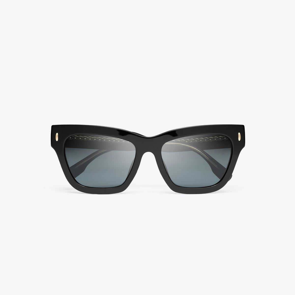 Tory Burch Miller Cat-Eye Sunglasses - Black/Dark Grey Polar - 3