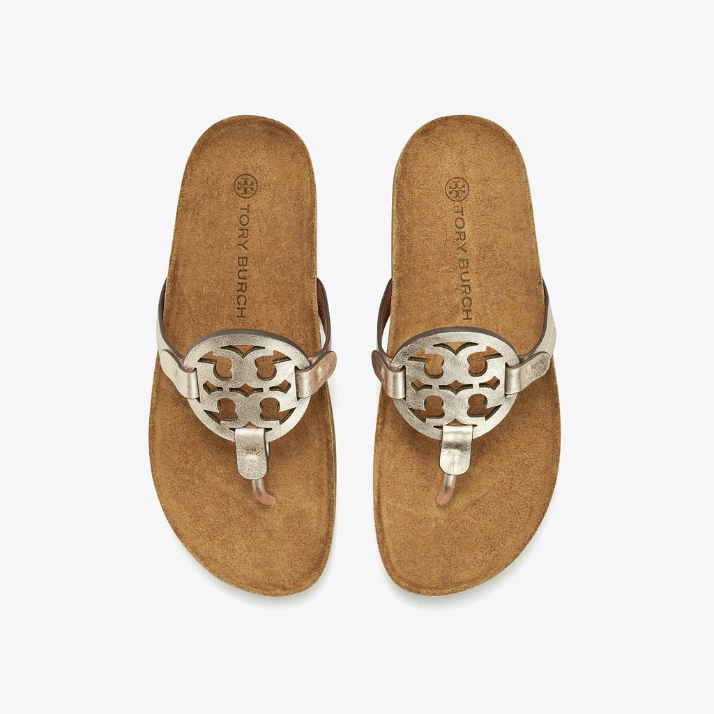 Tory Burch Miller Cloud Sandal - Spark Gold / Natural - 5
