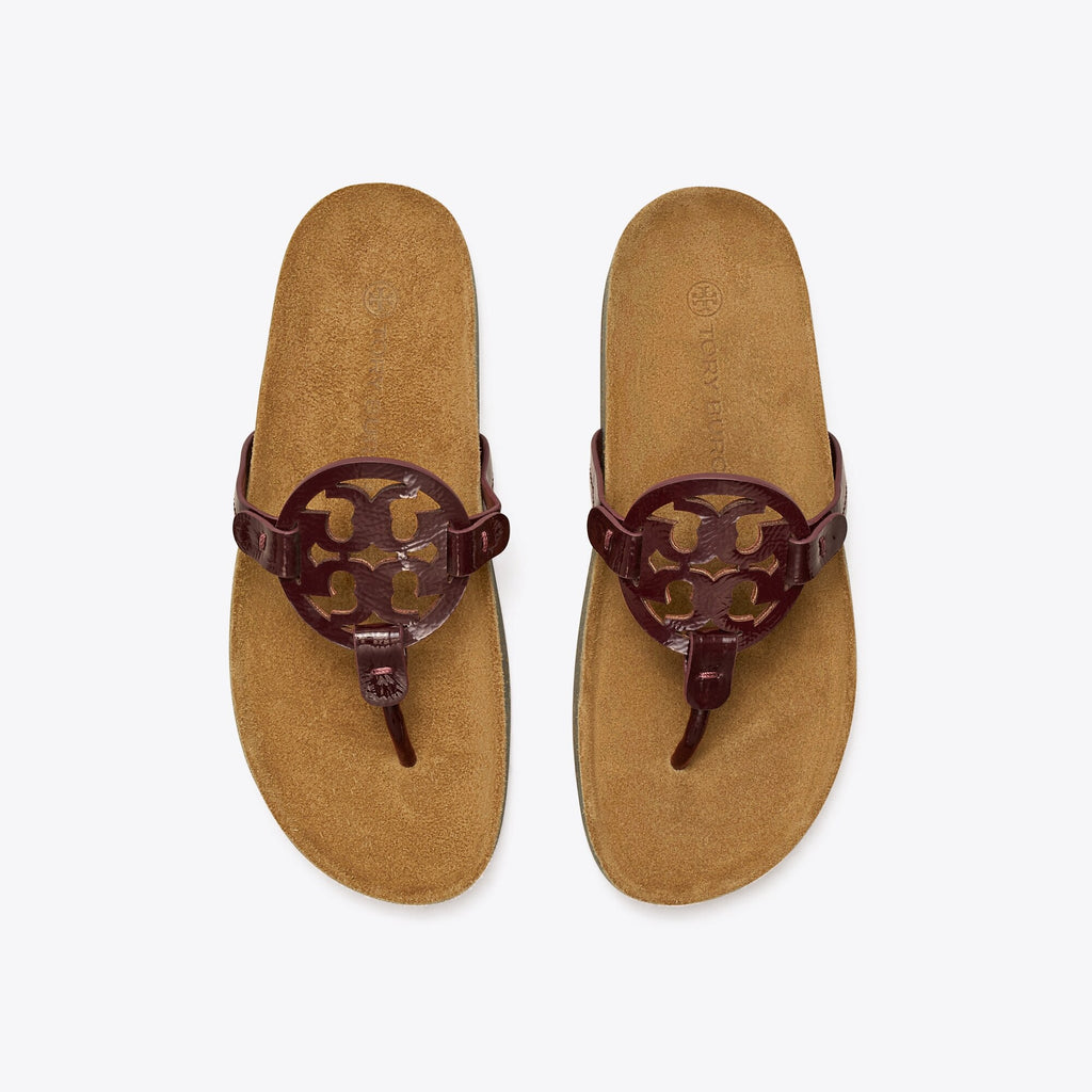 Tory Burch Miller Cloud Sandal - Plum / Natural - 5