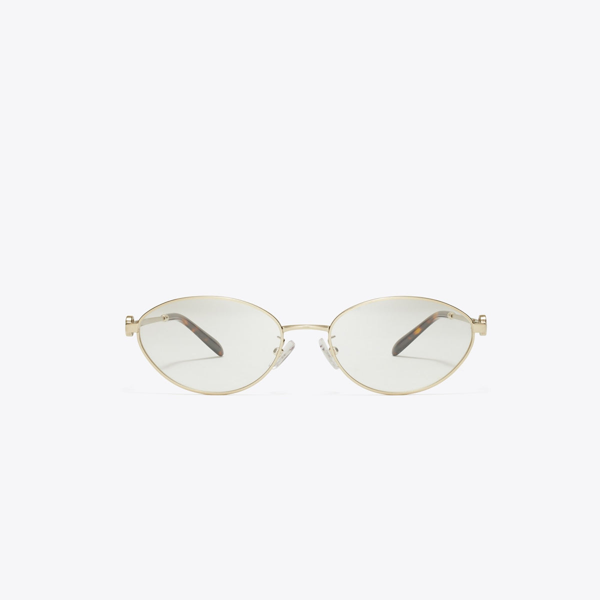 Tory Burch Miller Metal Oval Eyeglasses - Shiny Light Gold