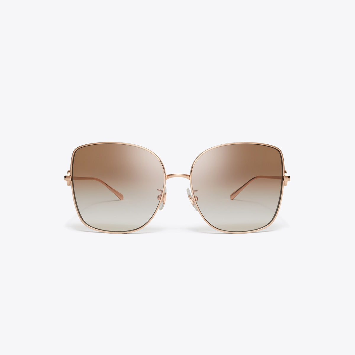 Tory Burch Miller Metal Oversized Butterfly Sunglasses - Rose Gold/Light Brown Gradient