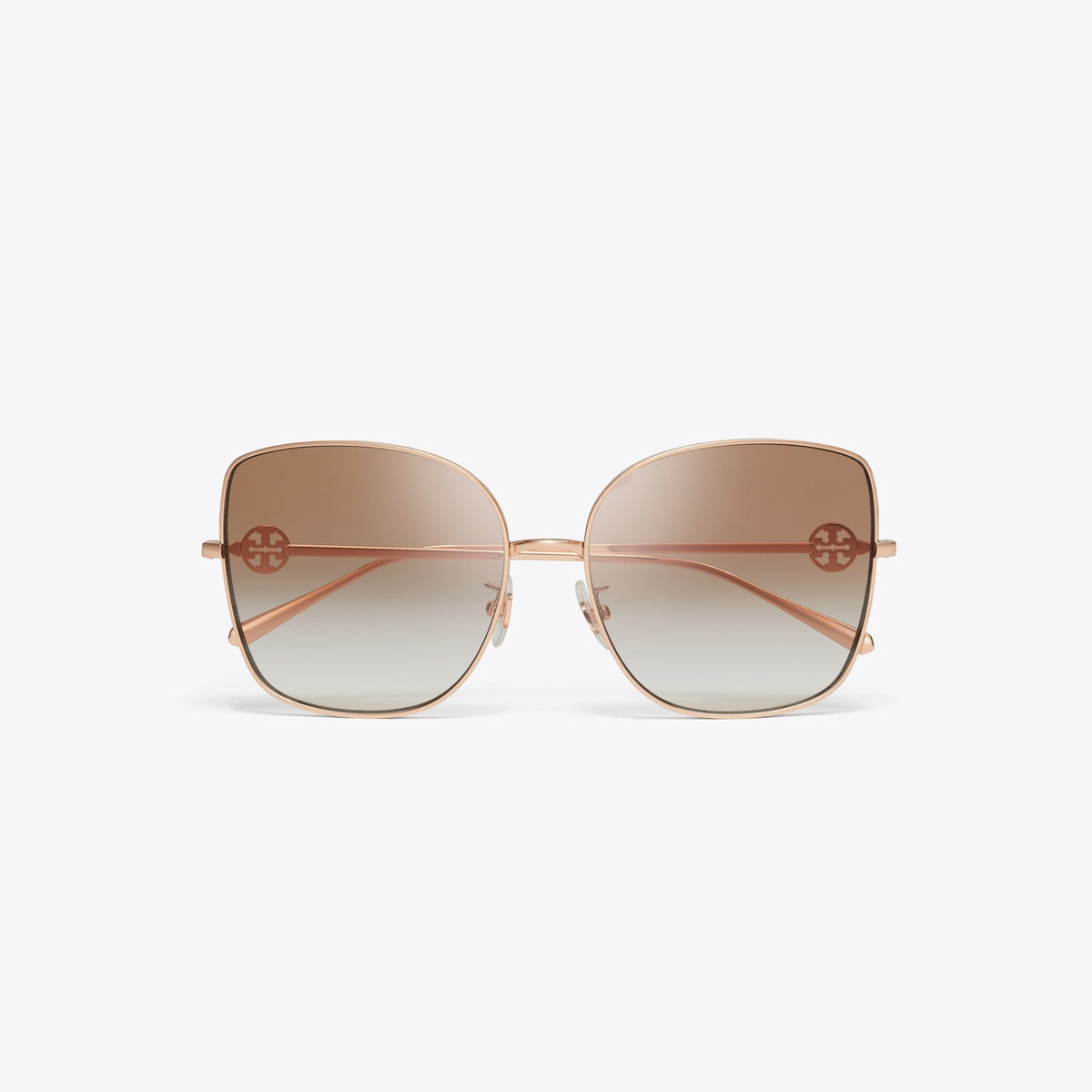 Tory Burch Miller Metal Oversized Butterfly Sunglasses - Rose Gold/Light Brown Gradient - 3