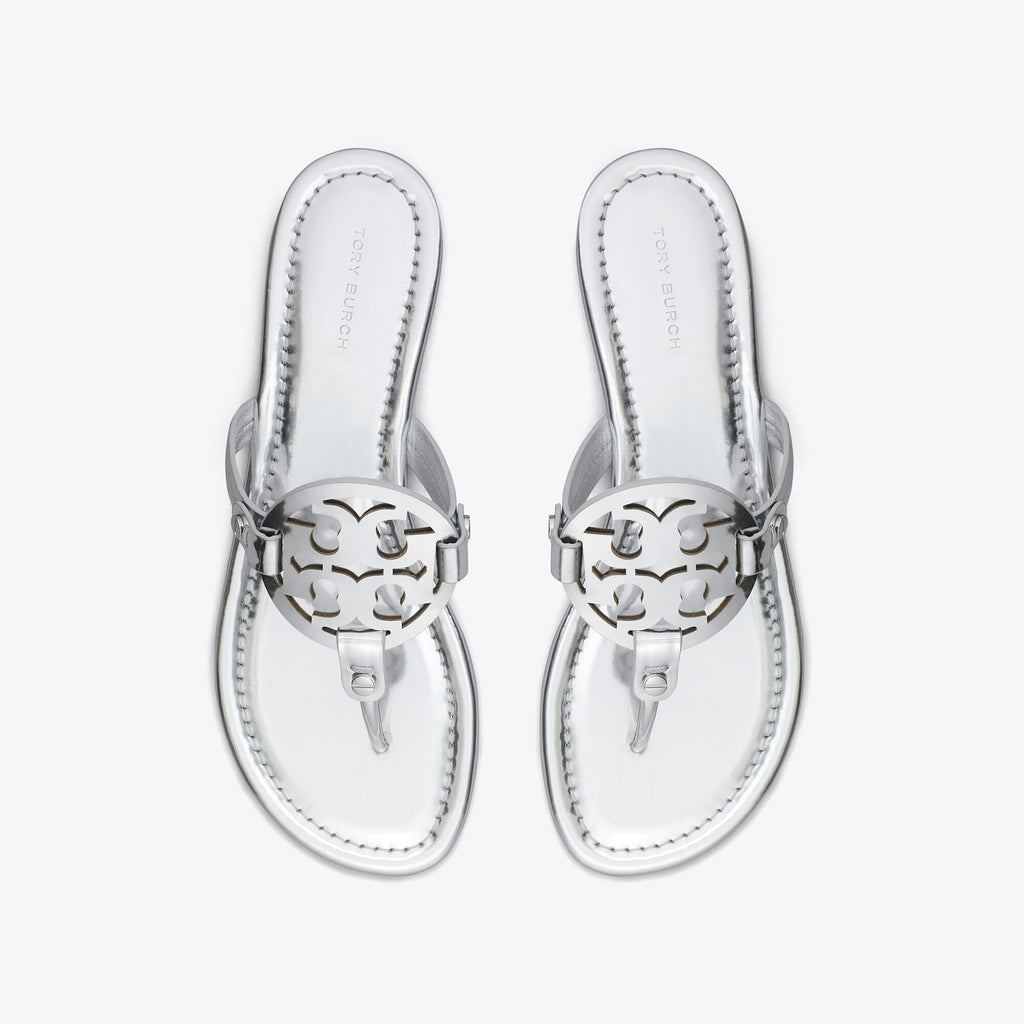 Tory Burch Miller Metallic Sandal - Platinum - 5