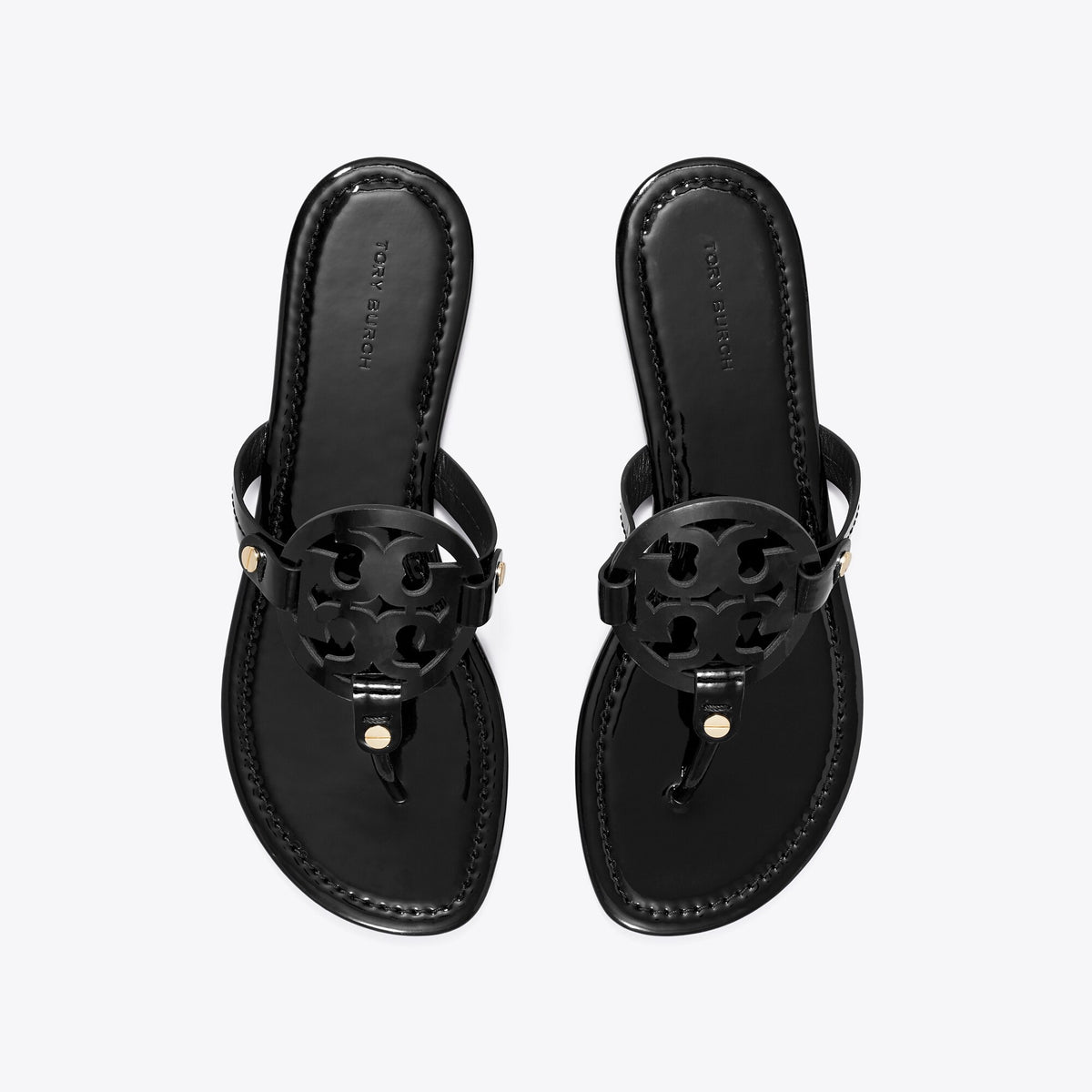 Tory Burch Miller Patent Sandal - Perfect Black - 5