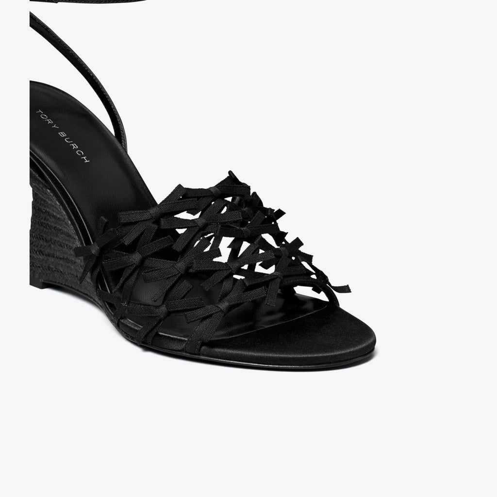 Tory Burch Mini Bow Espadrille Wedge - Perfect Black / Perfect Black - 3