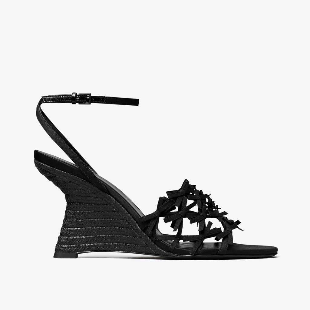 Tory Burch Mini Bow Espadrille Wedge - Perfect Black / Perfect Black - 2