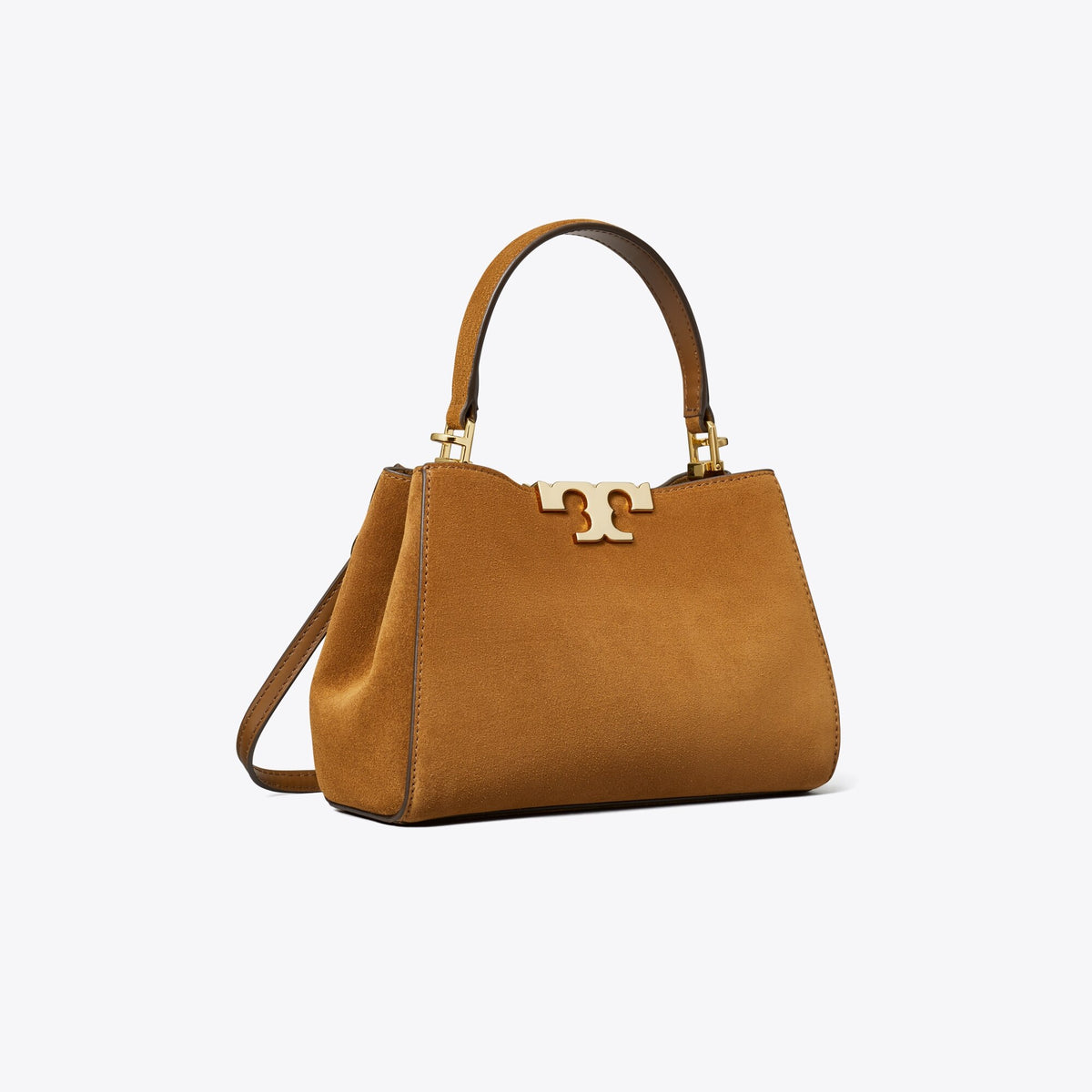 Tory Burch Mini Eleanor Suede Satchel - Caramel