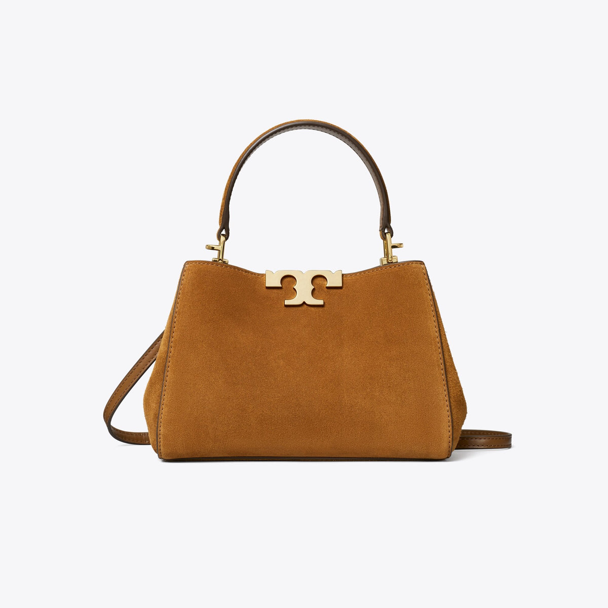 Tory Burch Mini Eleanor Suede Satchel - Caramel - 4
