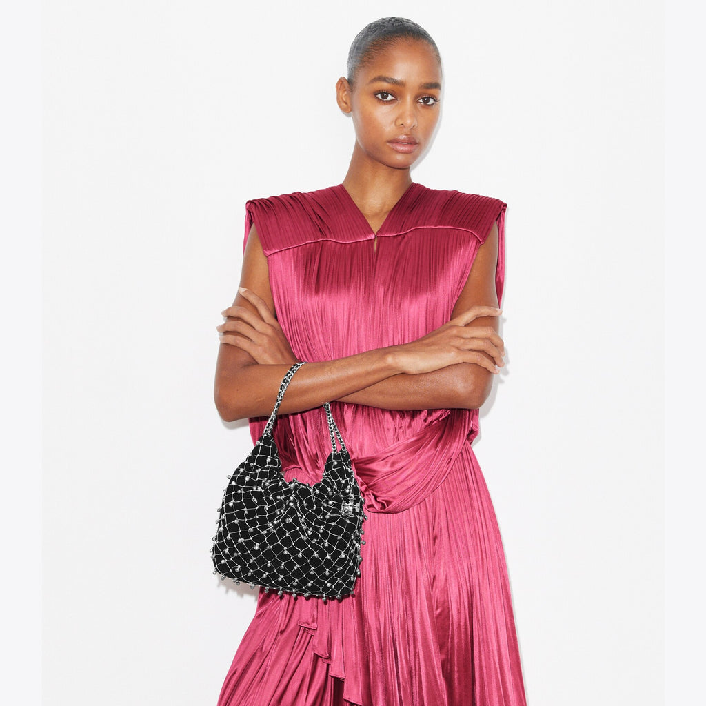 Tory Burch Mini Fleming Bell Hobo Bag - Black - 3