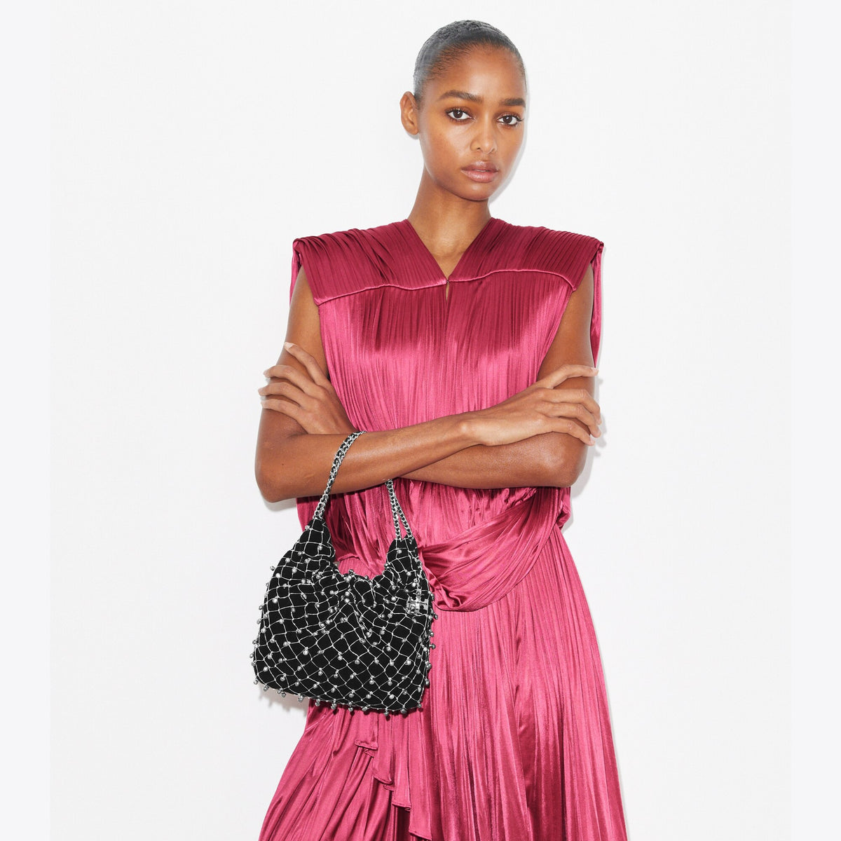 Tory Burch Mini Fleming Bell Hobo Bag - Black - 3