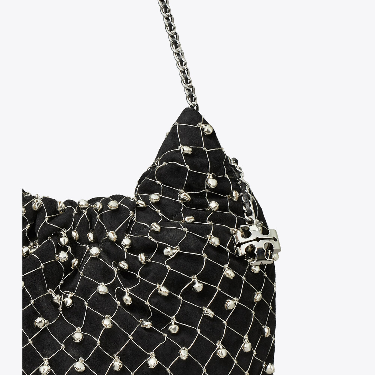 Tory Burch Mini Fleming Bell Hobo Bag - Black - 5