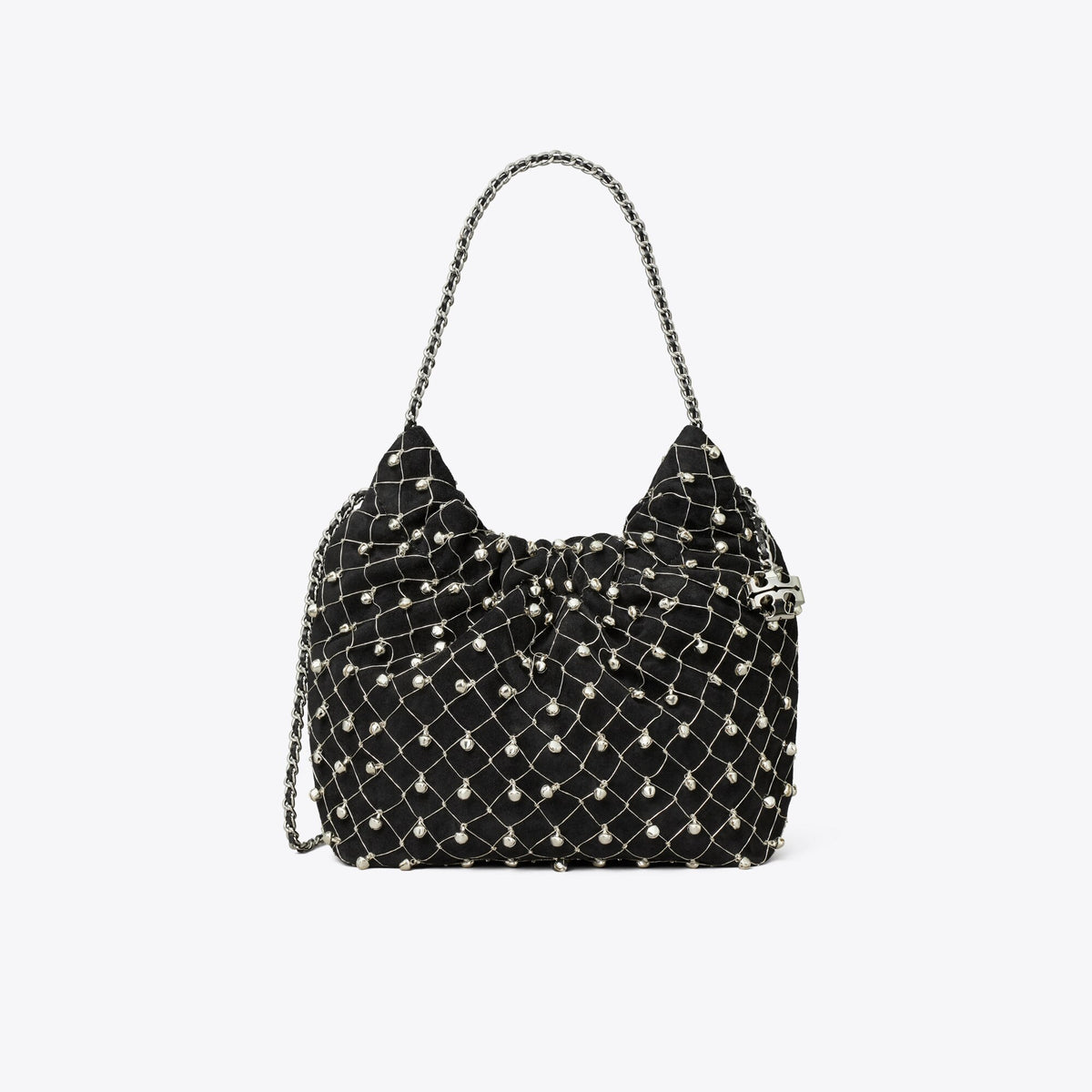 Tory Burch Mini Fleming Bell Hobo Bag - Black - 4