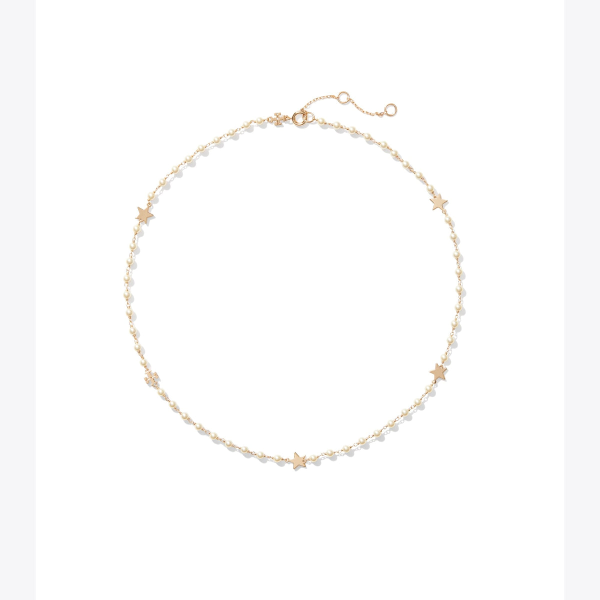 Tory Burch Moondance Delicate Pearl Star Necklace - Tory Gold / Cream - 4