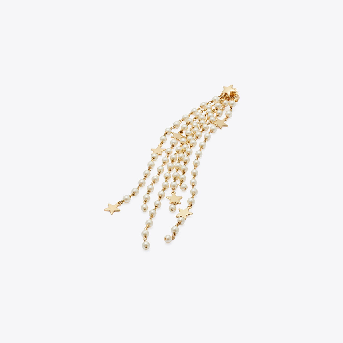 Tory Burch Moondance Front Back Pearl Earrings - Tory Gold / Cream - 2