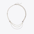 Tory Burch Moondance Multi Strand Pearl Necklace - Tory Silver / Pearl / Crystal