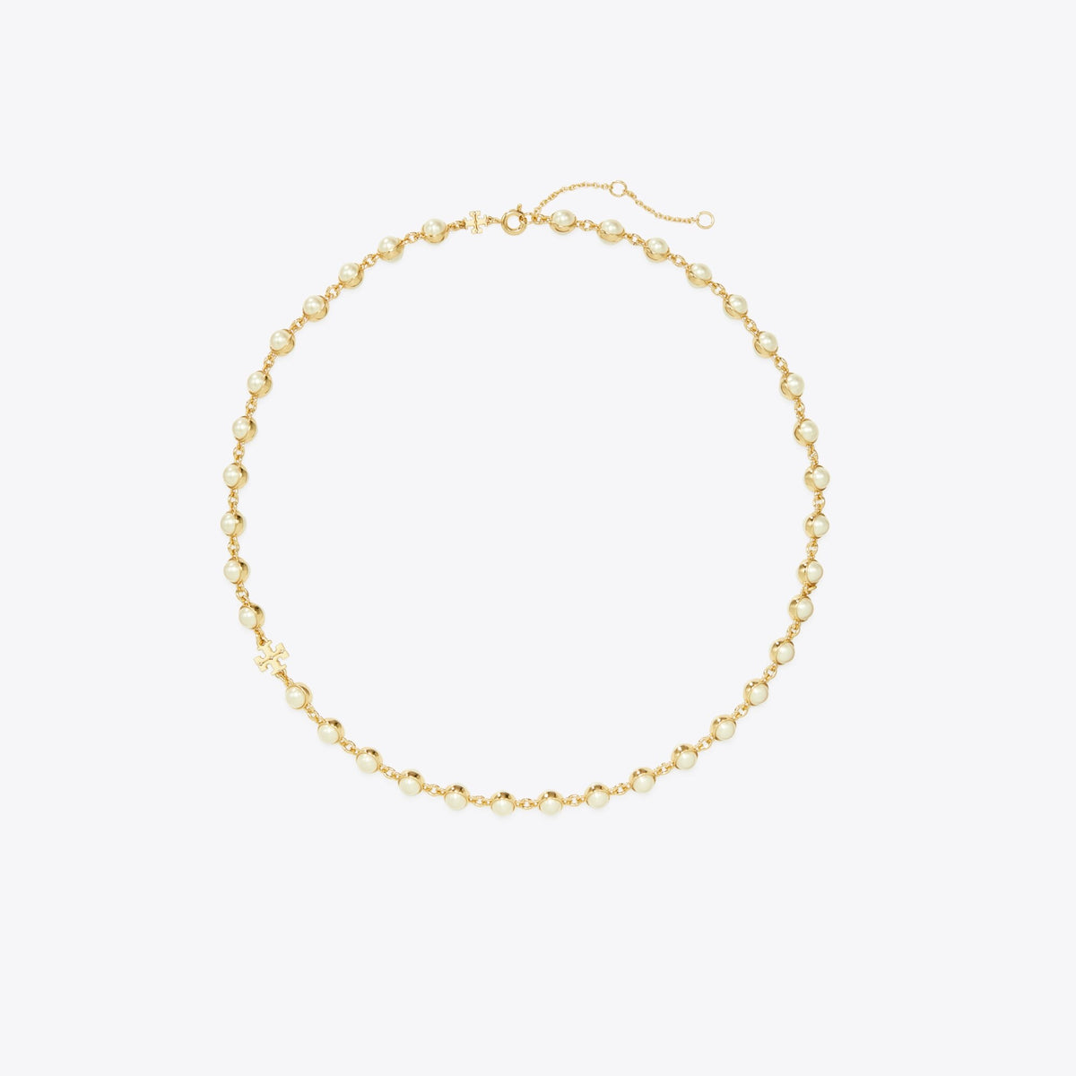 Tory Burch Moondance Pearl Necklace - Light Brass / Pearl