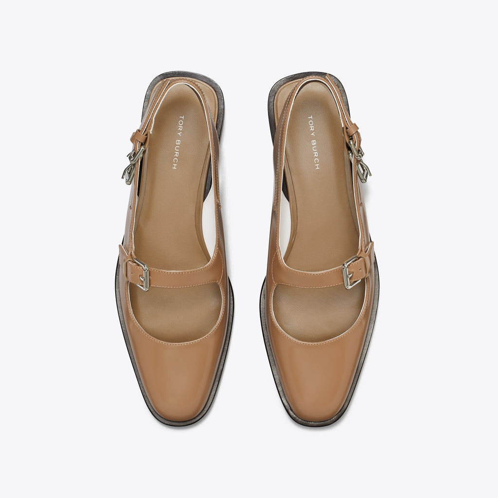 Tory Burch Multi-Buckle Mary Jane - Soft Acorn - 5