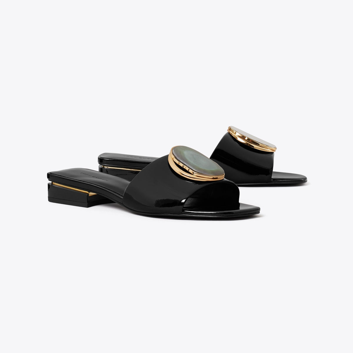 Tory Burch Patos Heeled Slide - Perfect Black